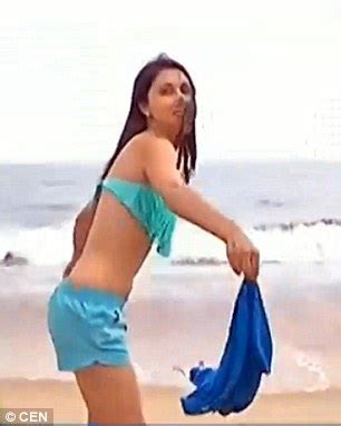 Beautiful blonde wife samantha jolie seduces her husband. Chilean reporter's bikini pulled down by wave on TV in ...