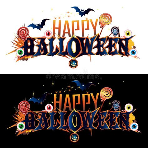 Happy Halloween Text Stock Illustrations 45966 Happy Halloween Text
