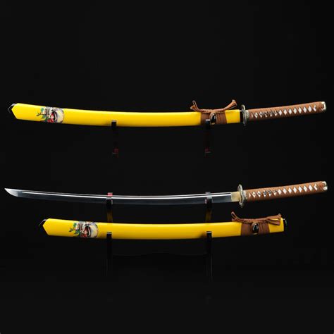 Yellow Katana Handmade Japanese Katana Sword 1065 Carbon Steel With