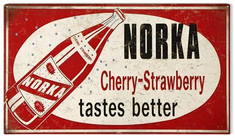 Norka Beverage Reproduction Vintage Nostalgic Metal Sign 8x14