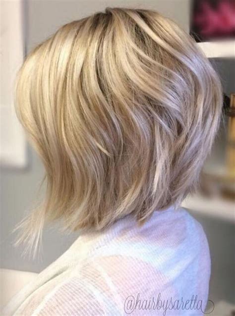 24 Delicate Stacked Golden Blonde Bob While An A Line Bob Is More