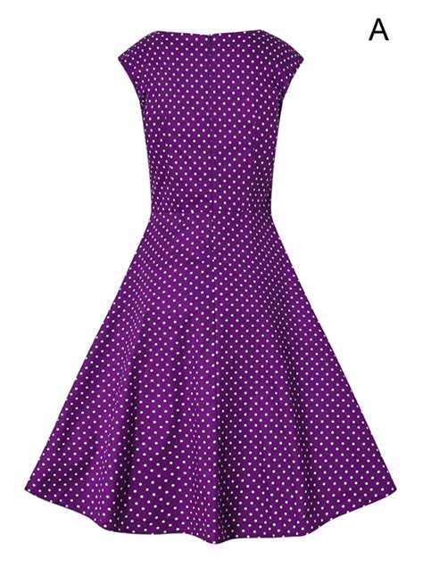 vintage style square neck light blue polka dots dress for women on luulla