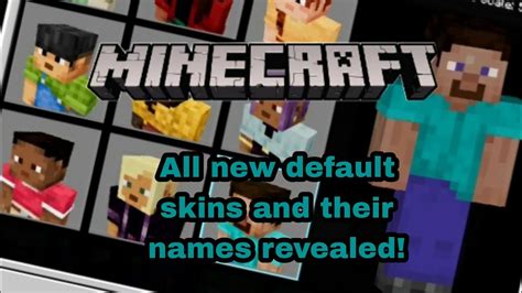 Minecraft All New Default Skins And Their Names Revealed Beta