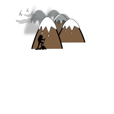 Brown Mountain With Sky And Clouds Png Svg Clip Art For Web Download