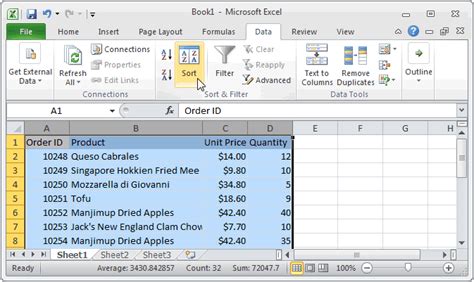 Excel for microsoft 365 excel for microsoft 365 for mac excel for the web excel 2019 excel 2016 excel lookup and reference: MS Excel 2010: Sort data in alphabetical order based on 1 ...