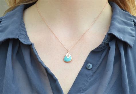 December Birthstone Necklace Turquoise Necklace Bridesmaid Etsy
