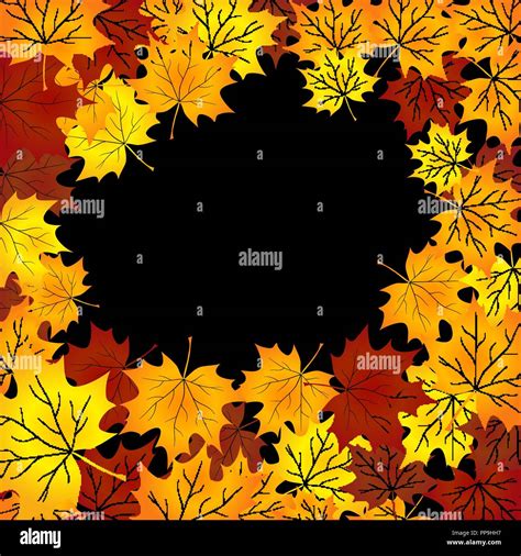 Autumn Background With Maples Leaves Stock Vector Image And Art Alamy