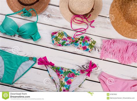 Female Beach Accessories Stock Image Image Of South 97907803
