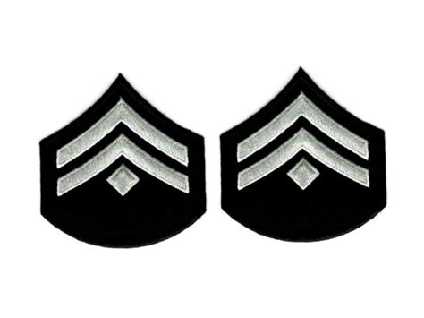 Patches Pair Of Police Sergeant Rank Insignia Patches Police