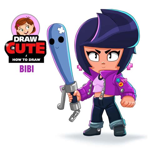 Bibi is an epic brawler who attacks with a baseball bat, hitting enemies in a close range arc. brawl stars Archives - Draw it cute
