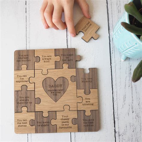 personalised reasons i love you wooden jigsaw puzzle