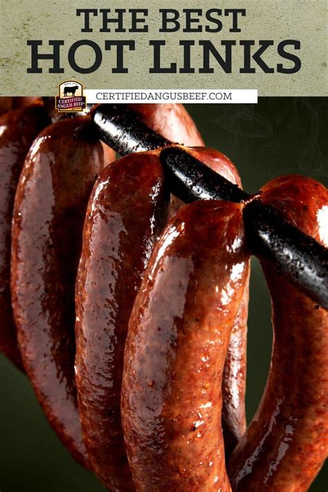 Sausages Hanging From A Line With The Title How To Cook The Best Hot Links