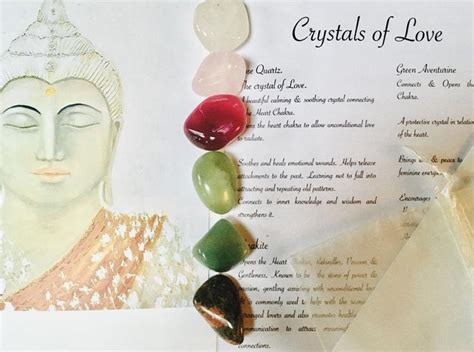 Crystals Of Love Heart Crystal Set Chakra Crystals Love Etsy