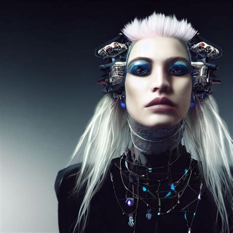 Hyper Realistic Beautiful Cyberpunk Alien Female Midjourney Openart