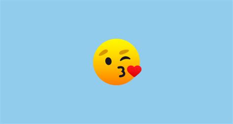 Cara Lanzando Un Beso Emoji On Joypixels 65