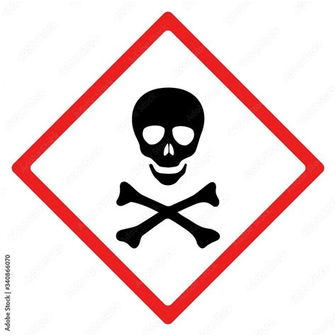Acute Toxic Hazard Sign Or Symbol Vector Design Isolated On White