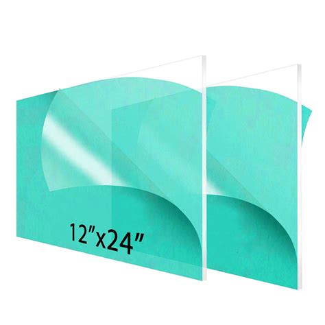 Buy 2 Pack 12 X 24 Clear Acrylic Sheet Plexiglass 18 Thick Use