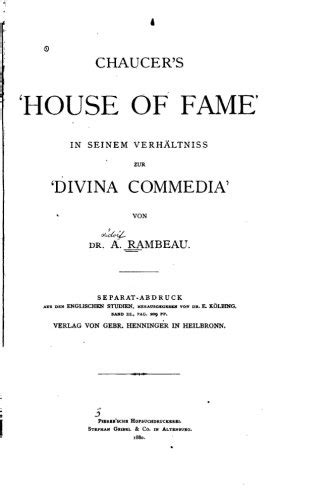 Chaucers House Of Fame In Seinem Verh Ltniss Zur Divina Commedia