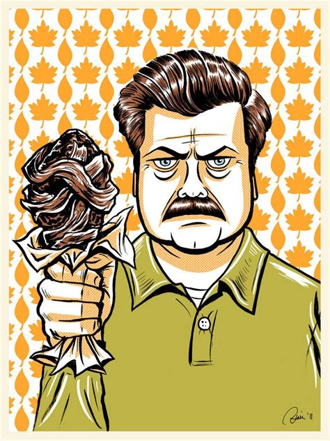 Ron Swanson From Parks And Recreation By Hefnatron Parks And Rec Ron