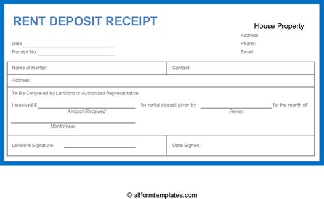 Monthly Rent Receipt Templates Great Printable Receipt Templates