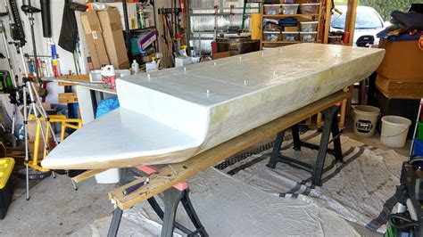 Building A Fiberglass Mini Pontoon Boat Shape The Foam Pontoon Pt 1
