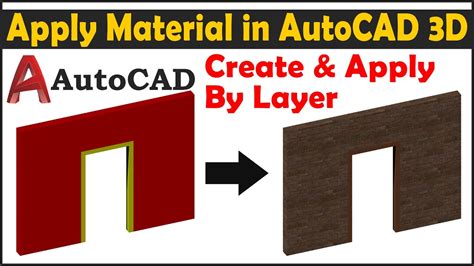 How To Apply Material In Autocad 3d Youtube