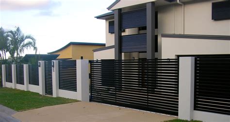 Modern Boundary Wall Designs With Sliding Gate