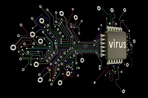 Circuit Board Cpu Virus Royalty Free Stock Images Image 24127059