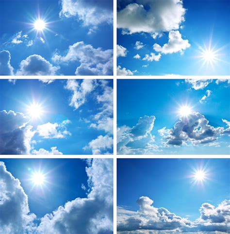 Banco De Imágenes Gratis Fotos Del Cielo Azul Con Sol Y Nubes Blue Sky