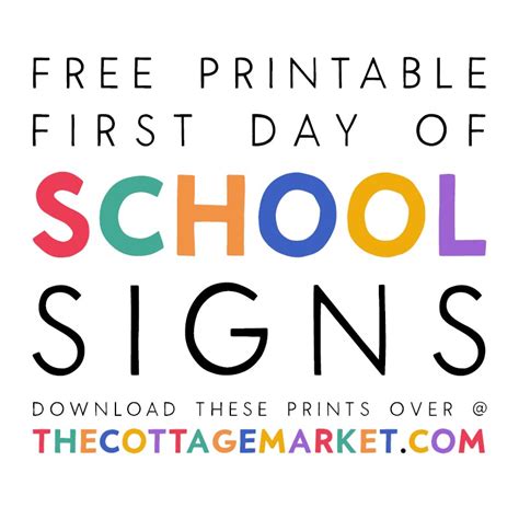 Free Printable First Day Of Kindergarten Sign Printable Templates