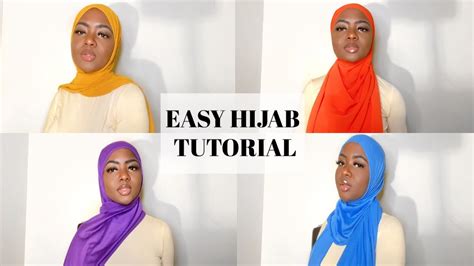 Four Pinless Hijab Tutorial Easy And Quick Youtube