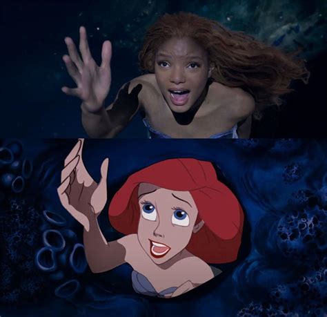 Side By Side Photos Show How 6 Key Moments In The Little Mermaid