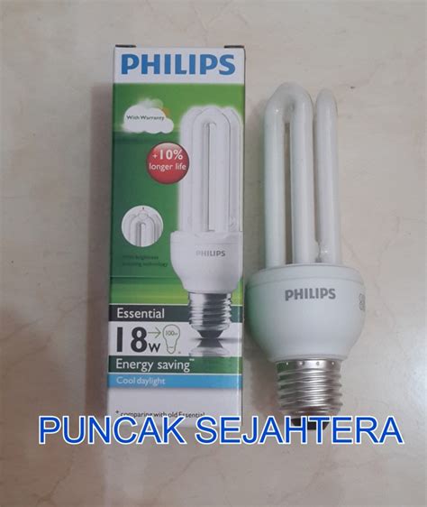 Harga lampu philips tl led 8 watt yang setara dengan 18 watt dijual sekitar rp 38.500 di pasaran. Jual Lampu Philips Essential 3U 18w 18 watt - Kota ...