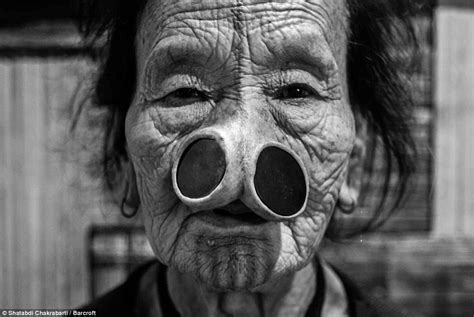 fascinating indian tribe women wear huge nose plugs daily mail online