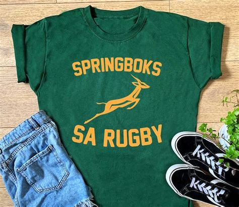 Ladies Springboks Sa Rugby T Shirt South Africa Custom Etsy Uk