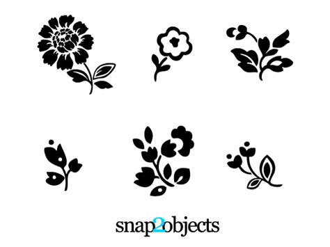 6 Floral Vector Simple Design Ai Svg Eps Vector Free Download