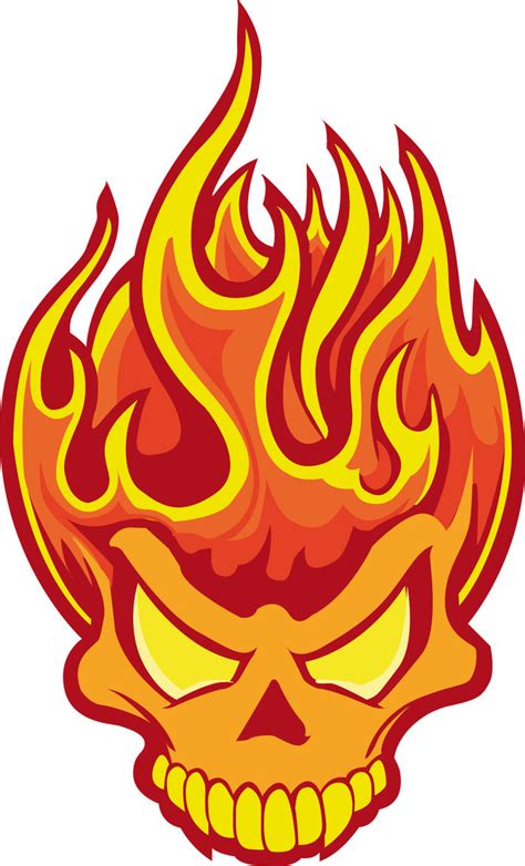 The best selection of royalty free firefighter skull vector art, graphics and stock illustrations. skull with cool orange flame design sticker ...
