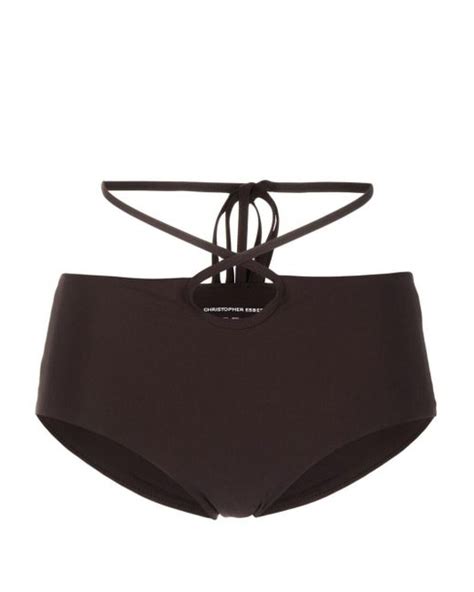 Christopher Esber Wrap Around Bikini Bottoms In Brown Lyst