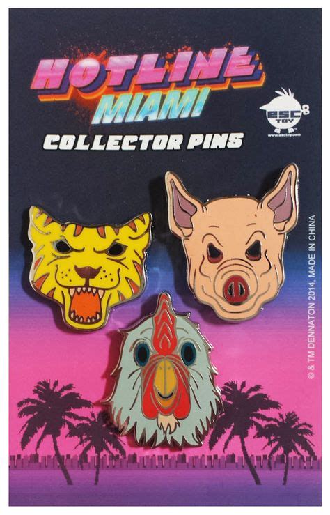 New Hotline Miami Pin Set A Includes Tony Aubrey And Richard Masks