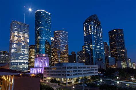 74 Houston Skyline Wallpaper Wallpapersafari