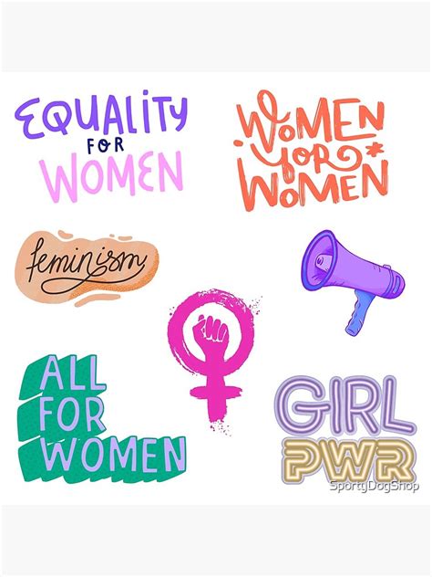 Girl Power Sticker Pack Poster For Sale By Sportydogshop Redbubble
