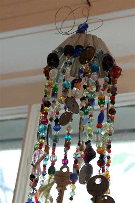 Handmade Suncatcher Multi Color Beads Coins Keys Handmade