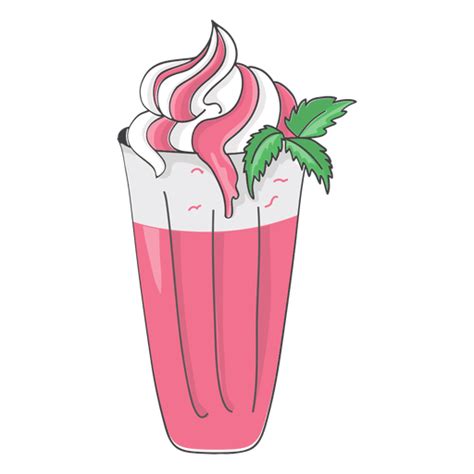 Milkshake Strawberry Dessert Transparent Png And Svg Vector File