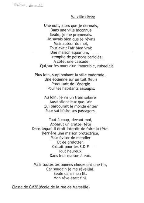 Poeme Sur La Ville De Paris