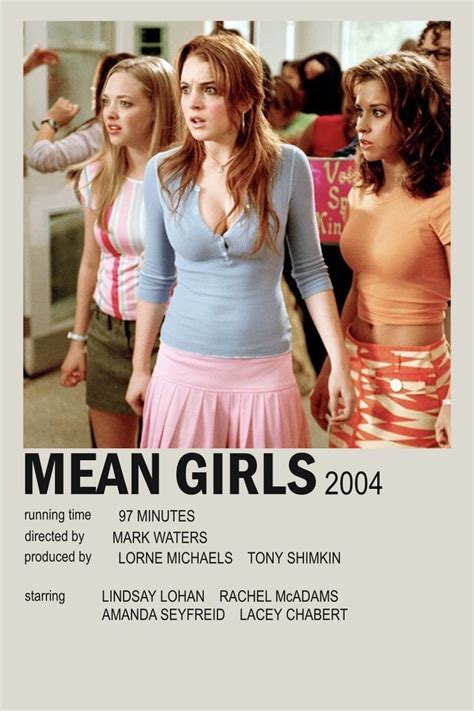 Mean Girls Poster Cartazes De Filmes Minimalistas Pôsteres De Filmes Pôsteres De Cinema