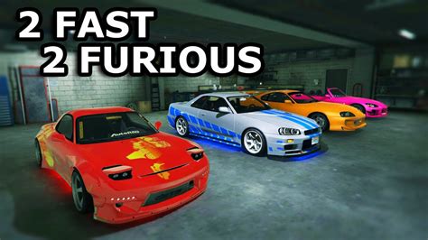 Gta V 2 Fast 2 Furious Cars Customizing Youtube