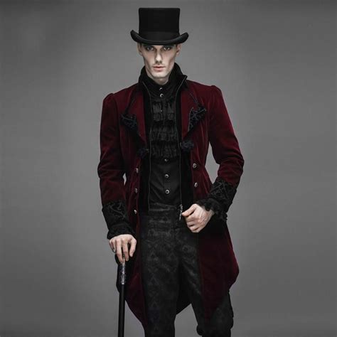 Custom Mens New Steampunk Vision Gothic Jacket Long Slim Fit Wool