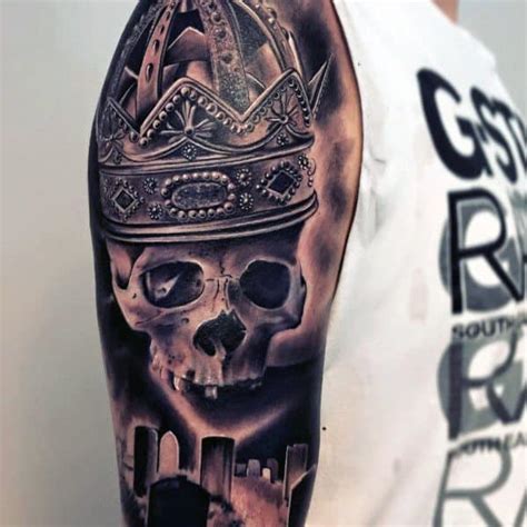 Cool upper arm, half sleeve tattoo designs and ideas #tattoos #tattoosforguys #tattoosformen #tattooideas. Top 50 Best Arm Tattoos For Men - Bicep Designs And Ideas