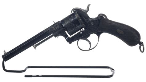 Engraved Francotte Double Action Pinfire Revolver Rock Island Auction