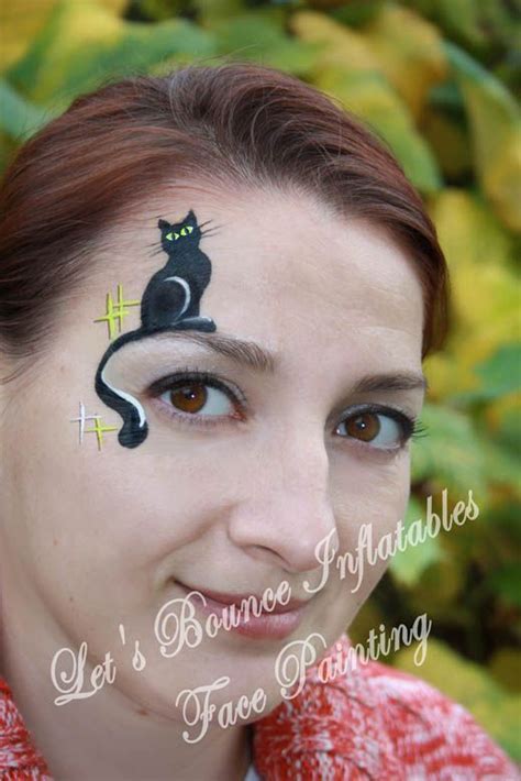 Black Cat Halloween Makeup Idea By Lets Bounce Inflatables
